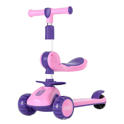 Children 1-3-6-12 Years Old Boys and Girls Child Baby Pedal Walker Three-in-One Kids Kick Scooter 키즈 킥 스쿠터