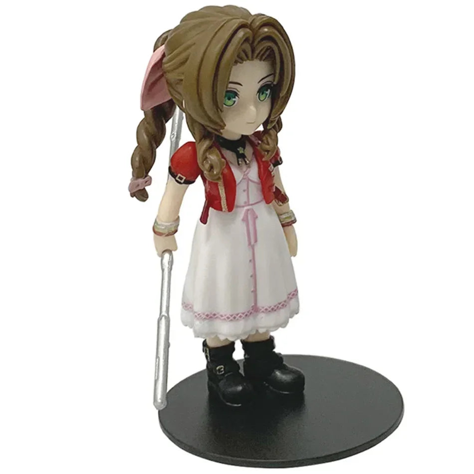 Final Fantasy VII Rebirth Tifa Lockhart Aerith Cloud Zack q-version PVC  Action Figures Model Anime Cartoon Model Toy Gift