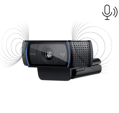 Logitech c920e hd pro webcam widescreen vídeo chat gravação usb inteligente 1080p câmera web para computador c920 atualização versão cmos