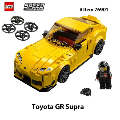 LEGO 76901Speed Champions Toyota GR Supra  Collectible Sports Car Toy Building Set with Racing Driver Minifigure