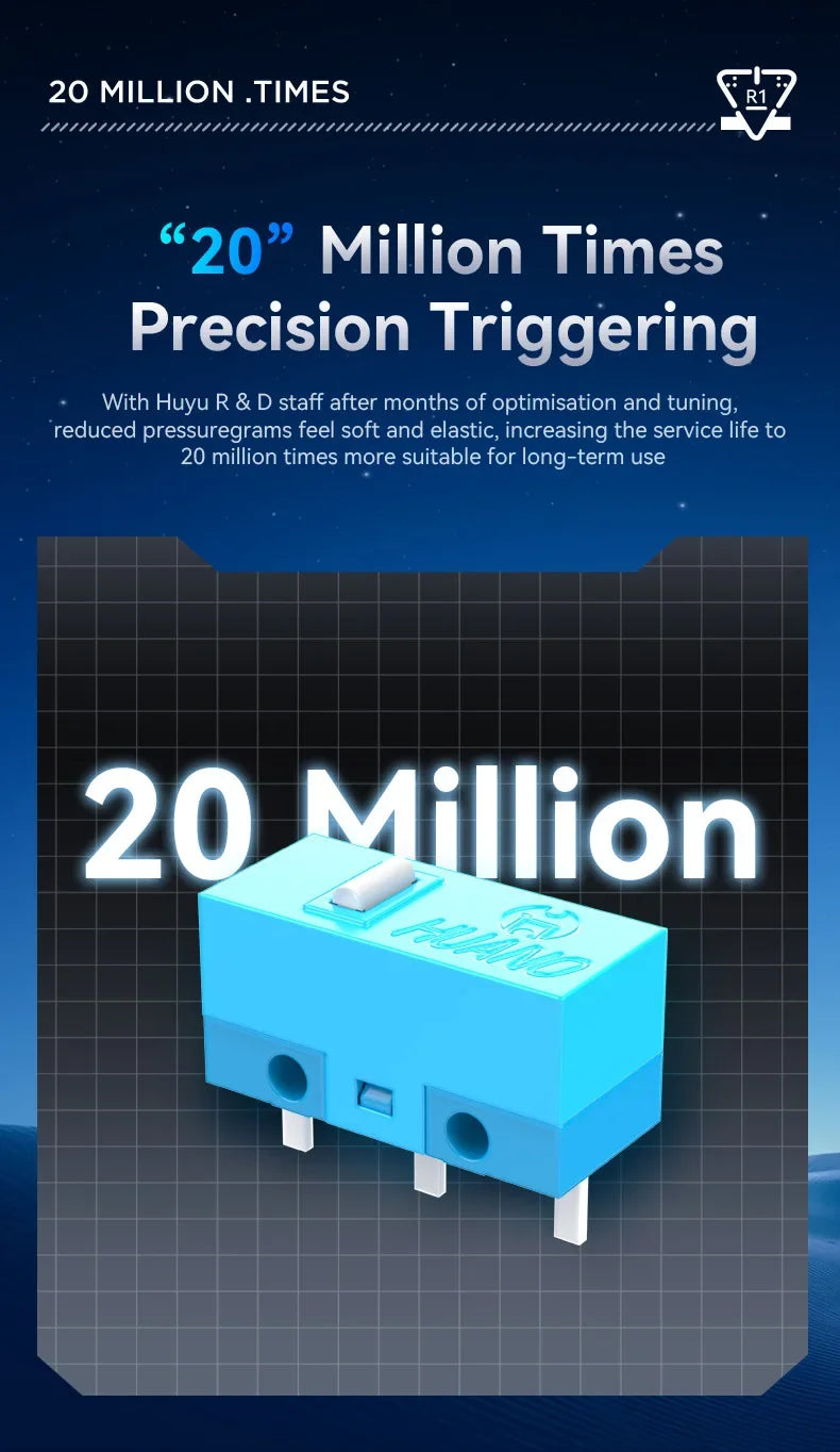 Attack Shark R1 2.4G USB Tri-modeWireless Gaming Mouse Bluetooth Connection 18000DPI 1000Hz Macro Mice For PC