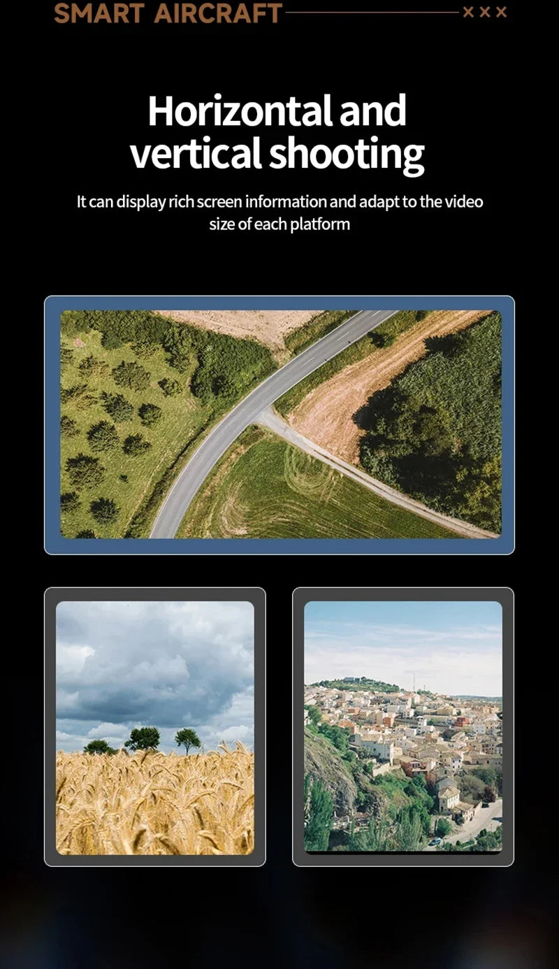 M5 Drone Professional 8K Wide-Angle HD Triple Camera WiFi FPV Height Hold RC Drone Aircraft Quadrotor Adult Children's Toys Gift