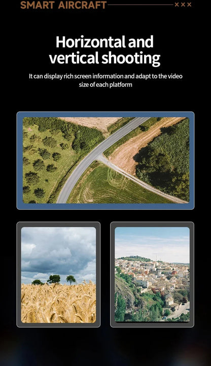 M5 Drone Professional 8K Wide-Angle HD Triple Camera WiFi FPV Height Hold RC Drone Aircraft Quadrotor Adult Children's Toys Gift