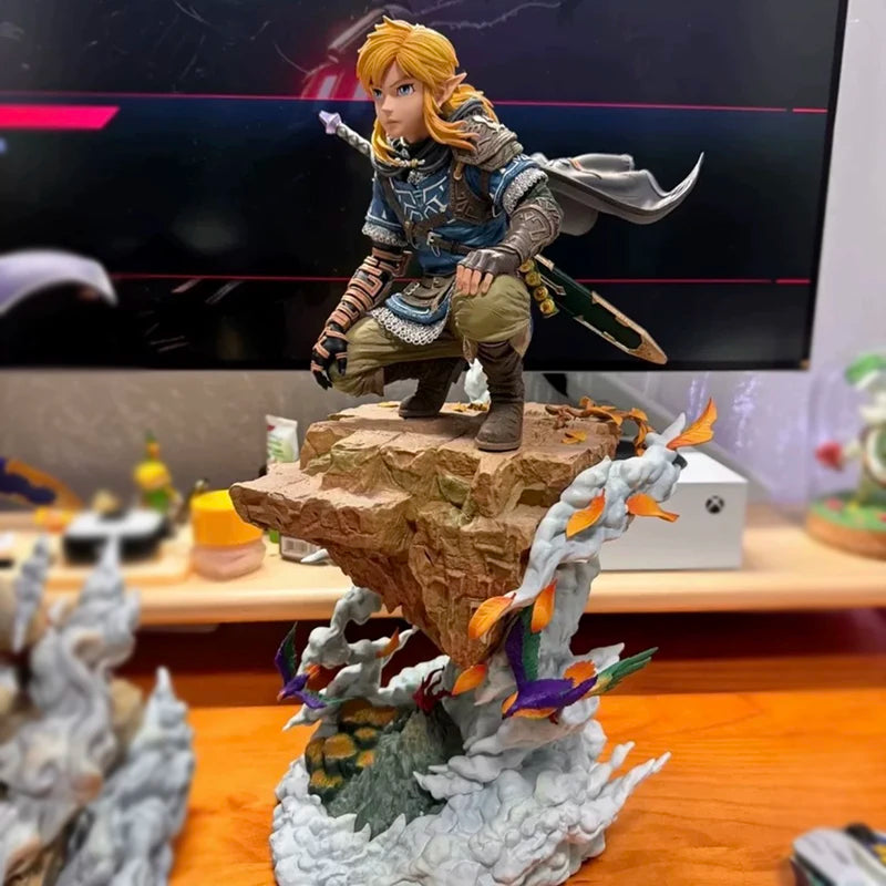 38cm The Legend of Zelda Figure Dolls Link Action Figures Sky Sword Breath of The Anime PVC Collection Model Ornament Toys
