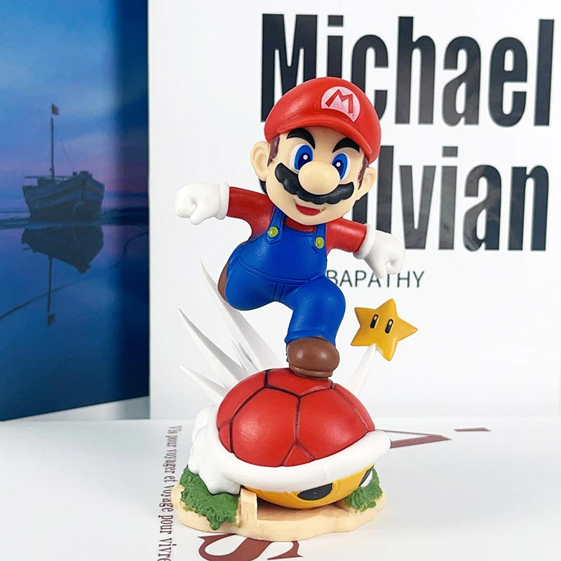Super Mario Figure Toys Running Mario Cartoon Cute PVC Action Collection Figurine Statue Model Collection Desk Doll Toy Gifts