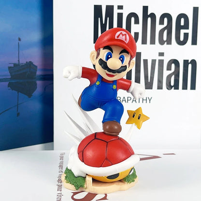 Super Mario Figure Toys Running Mario Cartoon Cute PVC Action Collection Figurine Statue Model Collection Desk Doll Toy Gifts