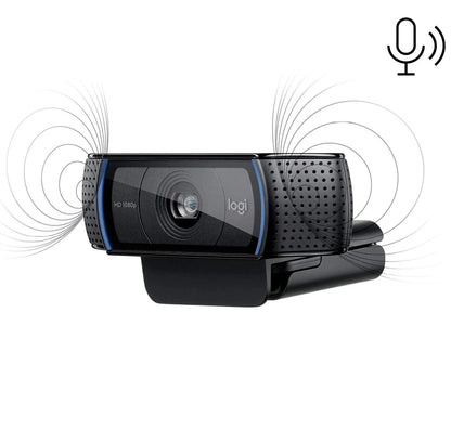 Logitech c920e hd pro webcam widescreen vídeo chat gravação usb inteligente 1080p câmera web para computador c920 atualização versão cmos