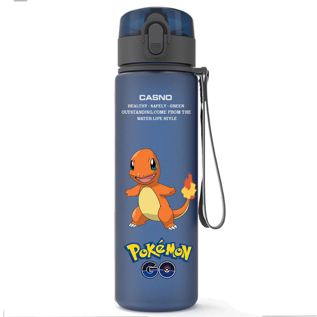 pokemon Water Bottle Large Capacity Portable Plastic Cartoon  Children fashion Kettle Adult Outdoor Sports Water Cup Gift
