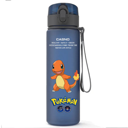 pokemon Water Bottle Large Capacity Portable Plastic Cartoon  Children fashion Kettle Adult Outdoor Sports Water Cup Gift