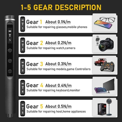 49 in 1 Electric Screwdriver Set Precision Cordless Magnetic Screw Driver with 42 Bits And Display 5 Torque Repair Hand Tool