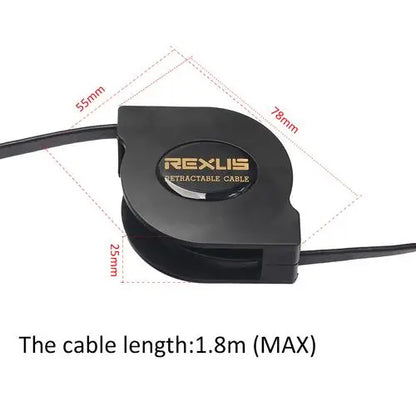 Retractable Pure Cable Version 1.4 HD Support 1080P 3D 1M/1.8M