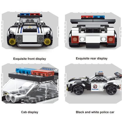 NEW DIY MOC City SWAT Super Police Sports Car Truck Dual-Rotor Helicopter Famous Building Blocks Bricks Kits Classic Model
