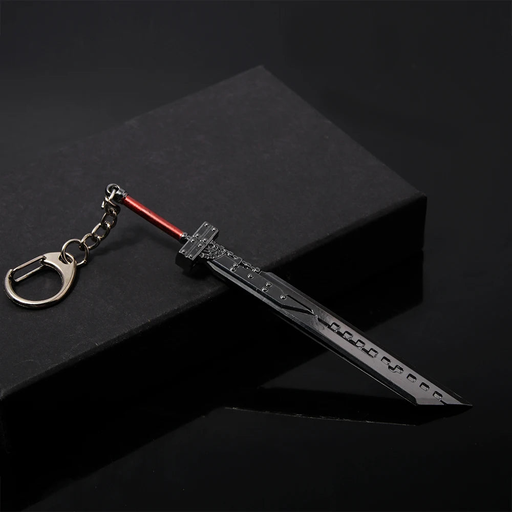 Game Final Fantasy 7 Keychain Cloud Strife Buster Metal Weapon Pendant Key Chain For Cosplay Props Unisex Pendant Jewelry Gift