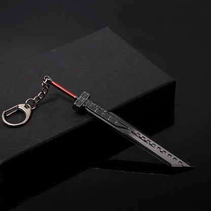 Game Final Fantasy 7 Keychain Cloud Strife Buster Metal Weapon Pendant Key Chain For Cosplay Props Unisex Pendant Jewelry Gift
