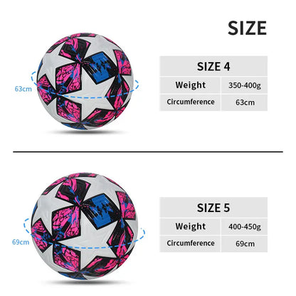 Standard Soccer Ball Professional Outdoors Sports Match Balls Training Seamless Football High Quality PU Material Size 5 Size 4
