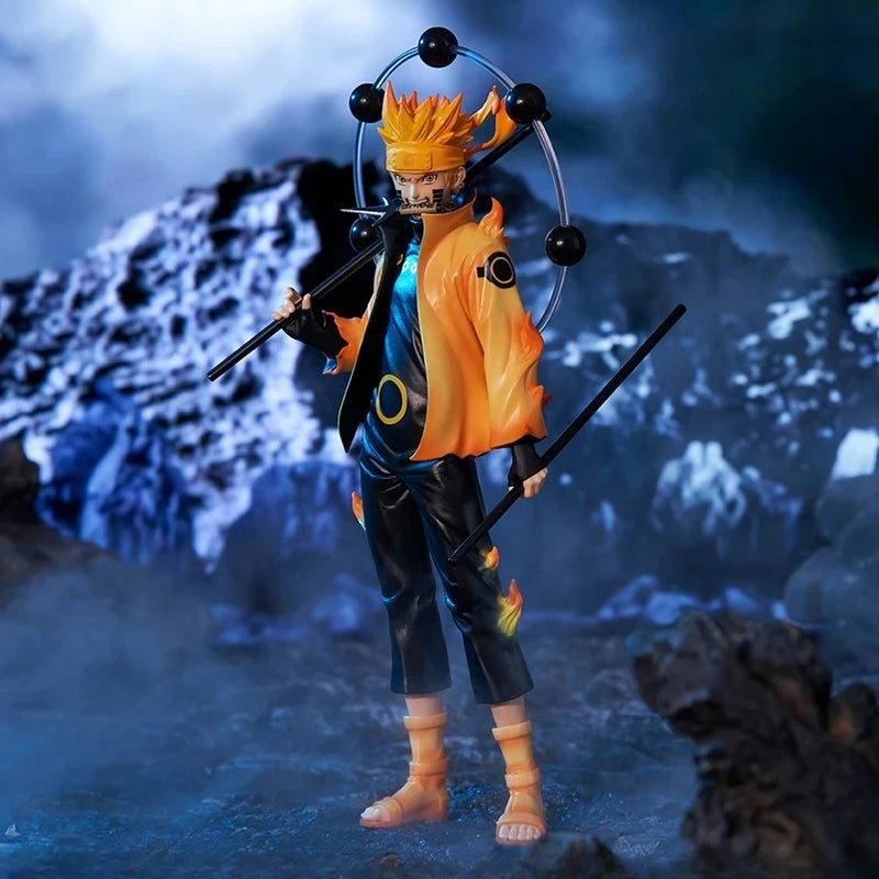 20cm Bandai Naruto Anime Figure Shippuden Uchiha Sasuke Hatake Kakashi Namikaze Minato Action Figure Collection Model Toys Gifts