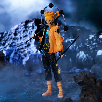 20cm Bandai Naruto Anime Figure Shippuden Uchiha Sasuke Hatake Kakashi Namikaze Minato Action Figure Collection Model Toys Gifts