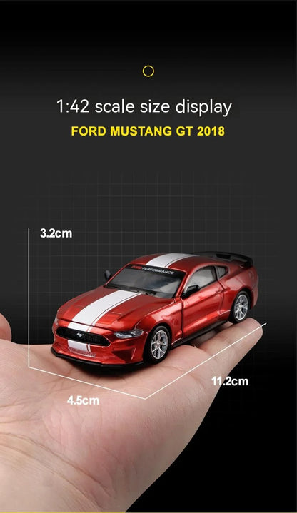 CCA DIY Customizable 1:43 Scale Ford Mustang Alloy Car Model Kit - Unique Racing Car Collectible for Hobbyists & Enthusiasts