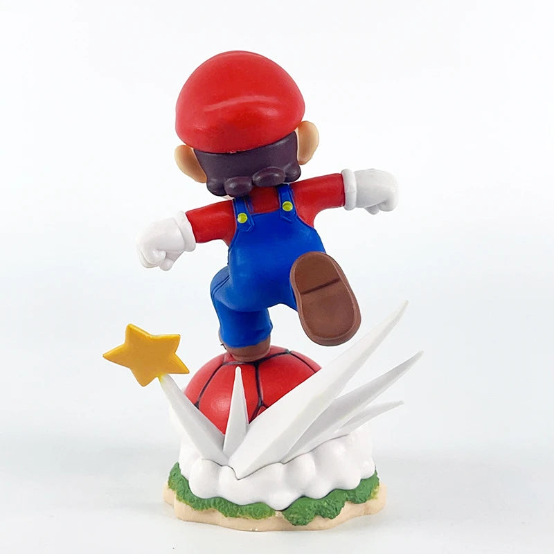 Super Mario Figure Toys Running Mario Cartoon Cute PVC Action Collection Figurine Statue Model Collection Desk Doll Toy Gifts