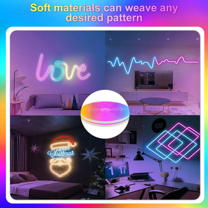 USB RGB Neon LED Strip Lights with Bluetooth Control