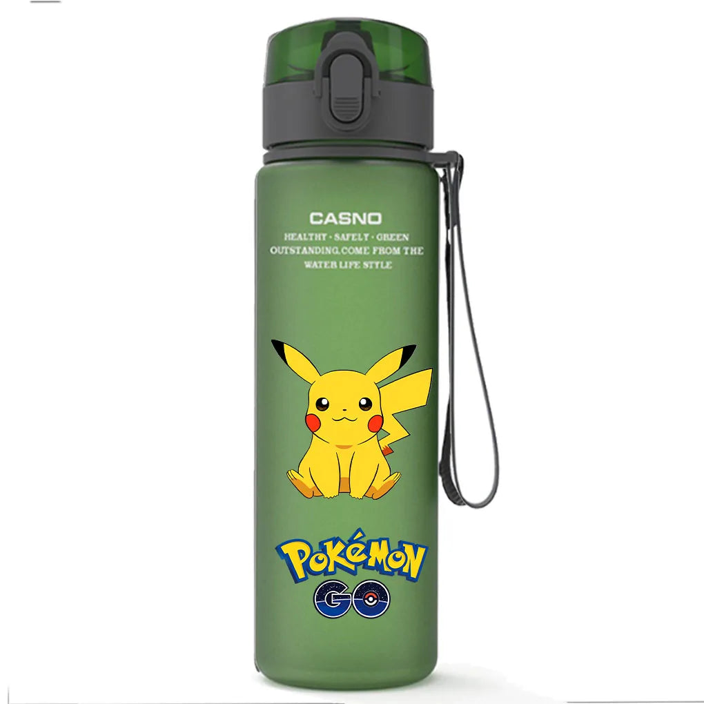 pokemon Water Bottle Large Capacity Portable Plastic Cartoon  Children fashion Kettle Adult Outdoor Sports Water Cup Gift