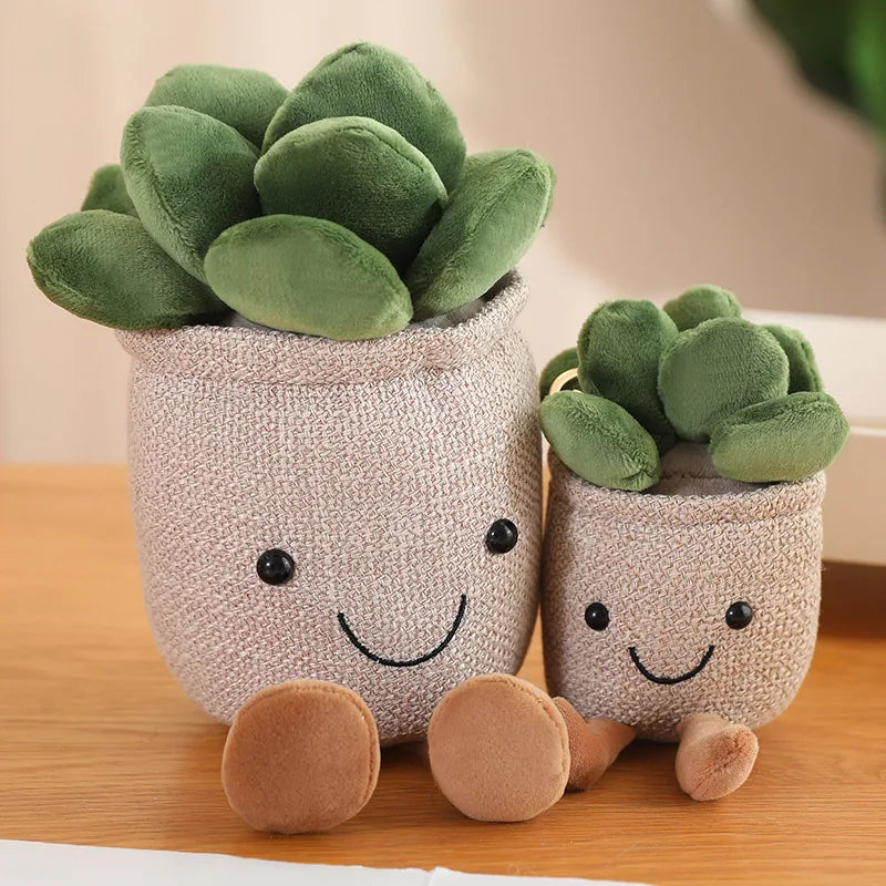 Cartoon Cute Hot Sale Cake Plush Doll Pendant Succulent Flower Tulip Plant Potted Plush Toy Home Decoration Gift For Children