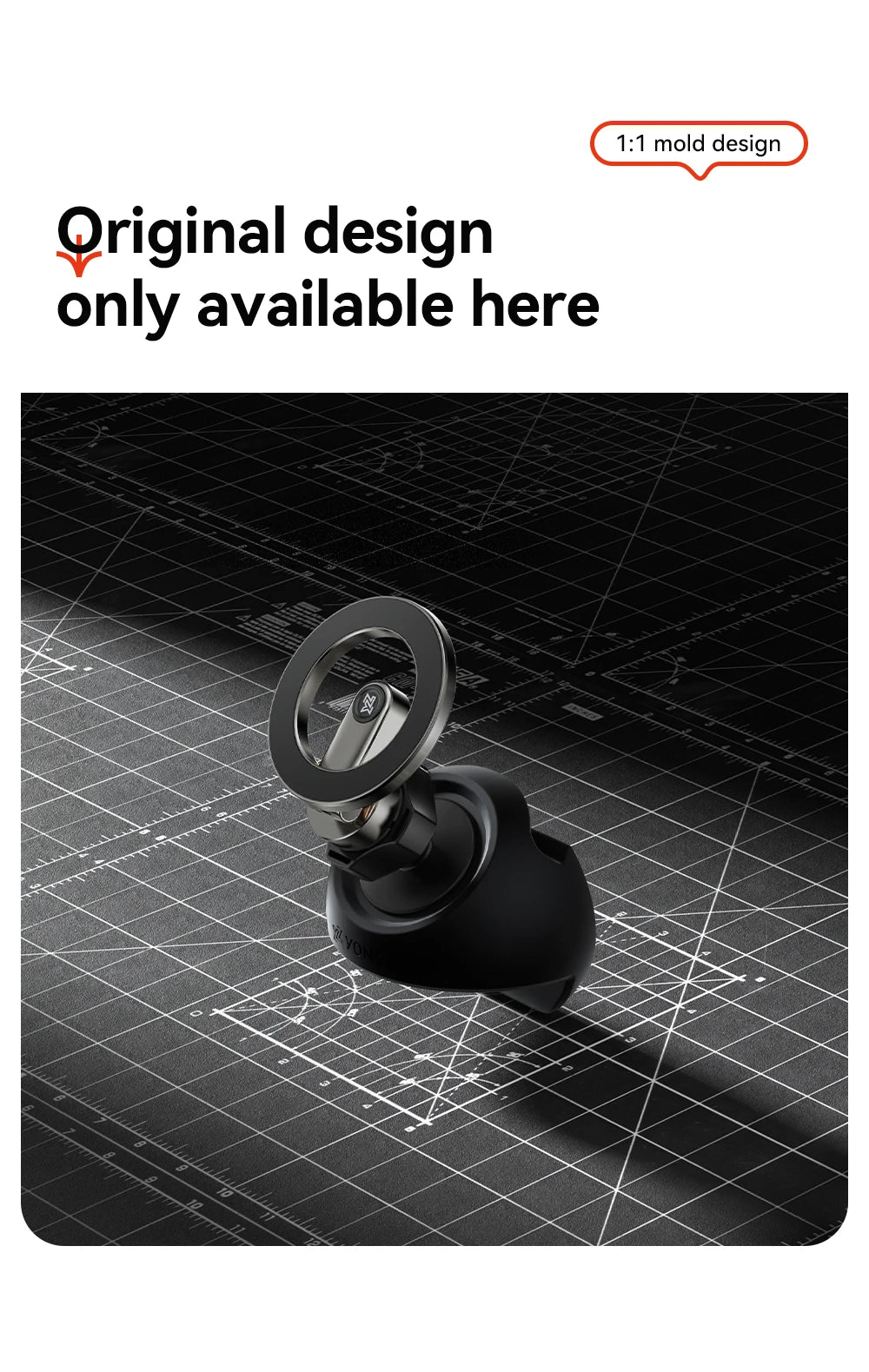 YZ Tesla Model 3 Y Highland Juniper 2025 Stronger Magnetic adjustable Metal Car Phone support silicone base holder