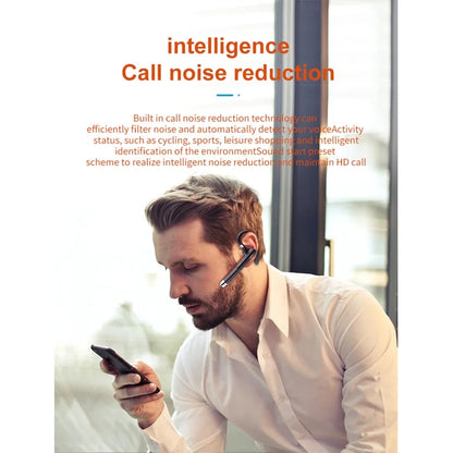 New YYK520 Wireless Headset Business Ear-mounted Bluetooth V5.1 Hands-free Call Noise Reduction Headphones with Charging Case