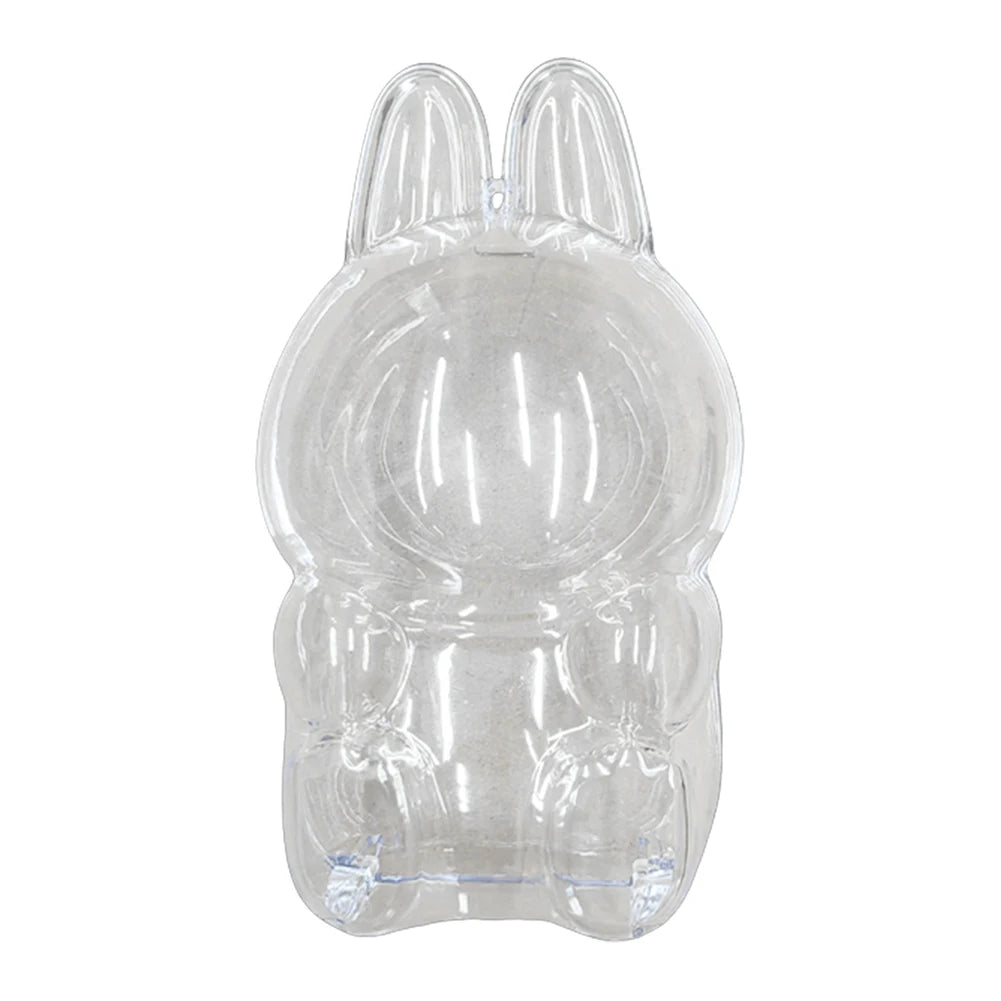 For Labubu Transparent Protective Cover Monster Labubu V2 Sit Party Transparent Protective Shell Monster Toy Storage Case