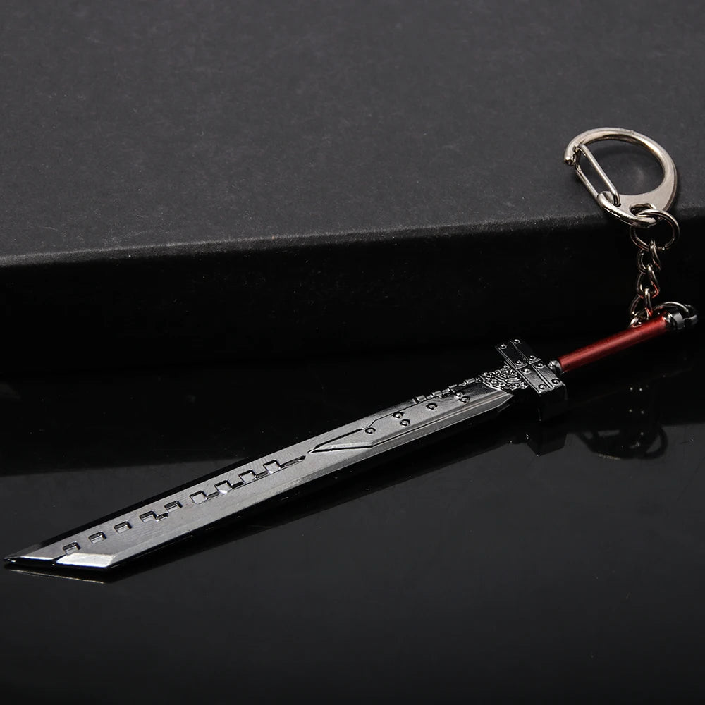 Game Final Fantasy 7 Keychain Cloud Strife Buster Metal Weapon Pendant Key Chain For Cosplay Props Unisex Pendant Jewelry Gift