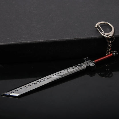 Game Final Fantasy 7 Keychain Cloud Strife Buster Metal Weapon Pendant Key Chain For Cosplay Props Unisex Pendant Jewelry Gift