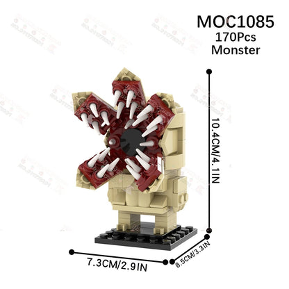 Movie Series Characters MOC Building Blocks DIY Horror Monster Demogorgon Dark Lord Wednesday Addams Models Bricks Assembly Toys