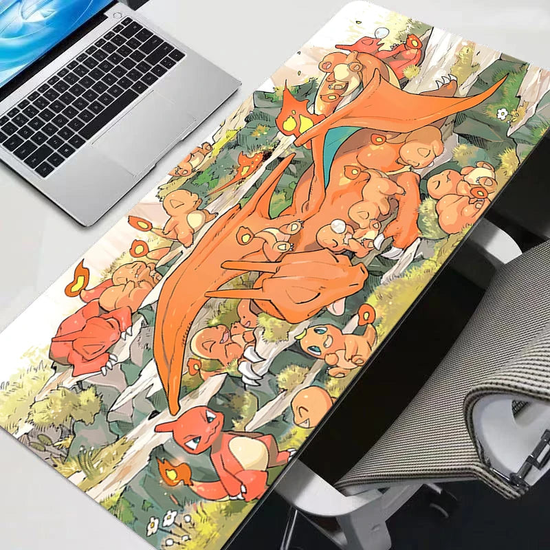 Gaming Mouse Pad P-pokemon Charizard Home New HD Pc Mousepad XXL keyboard pad Non-Slip Office Carpet Laptop Mice Pad Gift
