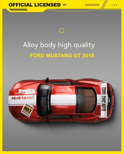 CCA DIY Customizable 1:43 Scale Ford Mustang Alloy Car Model Kit - Unique Racing Car Collectible for Hobbyists & Enthusiasts