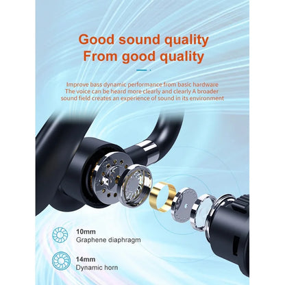 New YYK520 Wireless Headset Business Ear-mounted Bluetooth V5.1 Hands-free Call Noise Reduction Headphones with Charging Case
