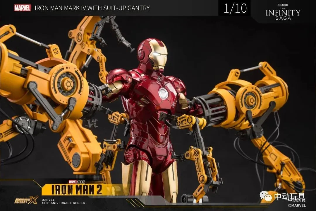 Iron Man MK4 with Suit-Up Gantry 1/10 Model Toy