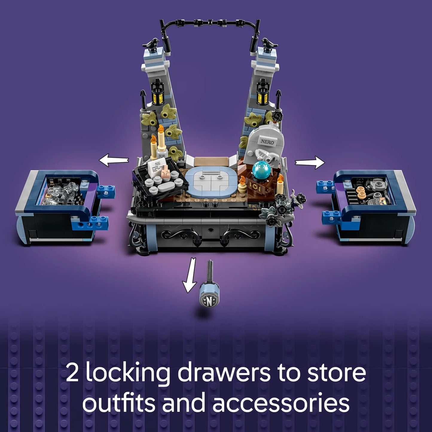 LEGO Wednesday Addams Figure Building Toy for Kids, Girls & Boys, Ages 10+ Doll with Display for Fans 76780 702 Pieces