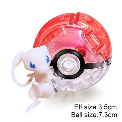Pokemon Pokeball Anime Figure Pikachu Charizard Psyduck Pocket Monster Elf Ball Kids Toys Action Model Children's Birthday Gifts