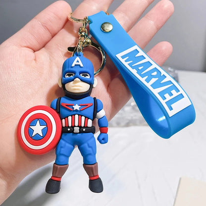Classic Marvel Spider Man Annihilation Iron Man 3D Doll Car Keychain Pendant Ornament Night Market Wholesale