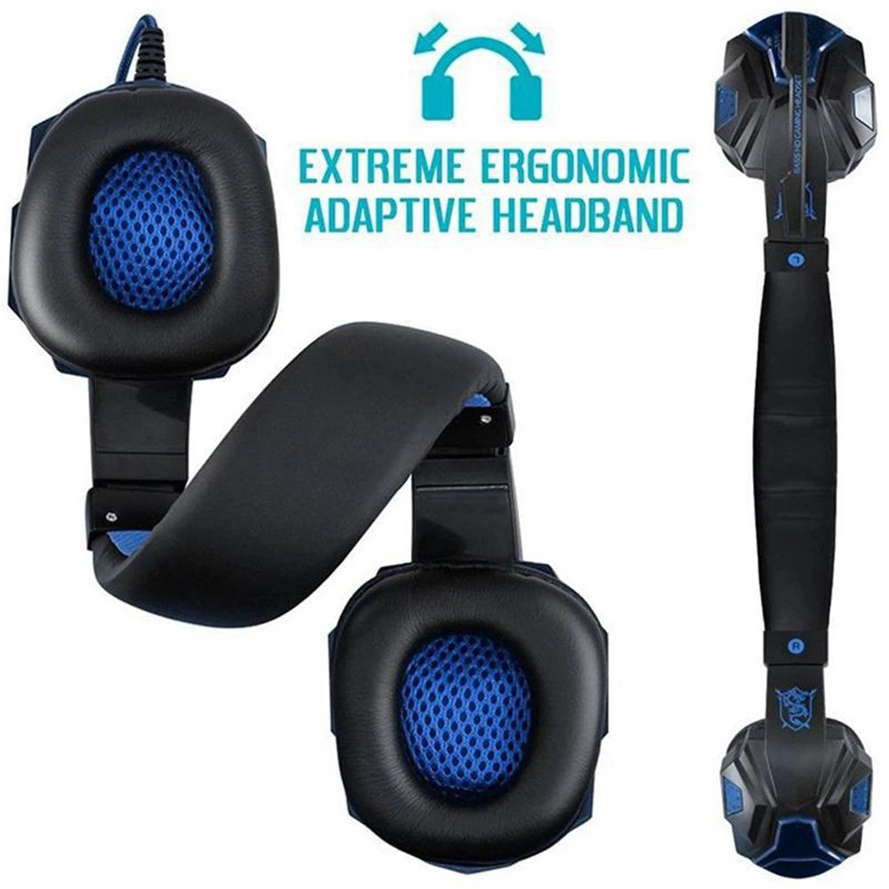 Gaming Headset com fio com microfone com cancelamento de ruído, Gamer ajustável, PS4, PS5, Xbox, Smartphone, PC, 120 °