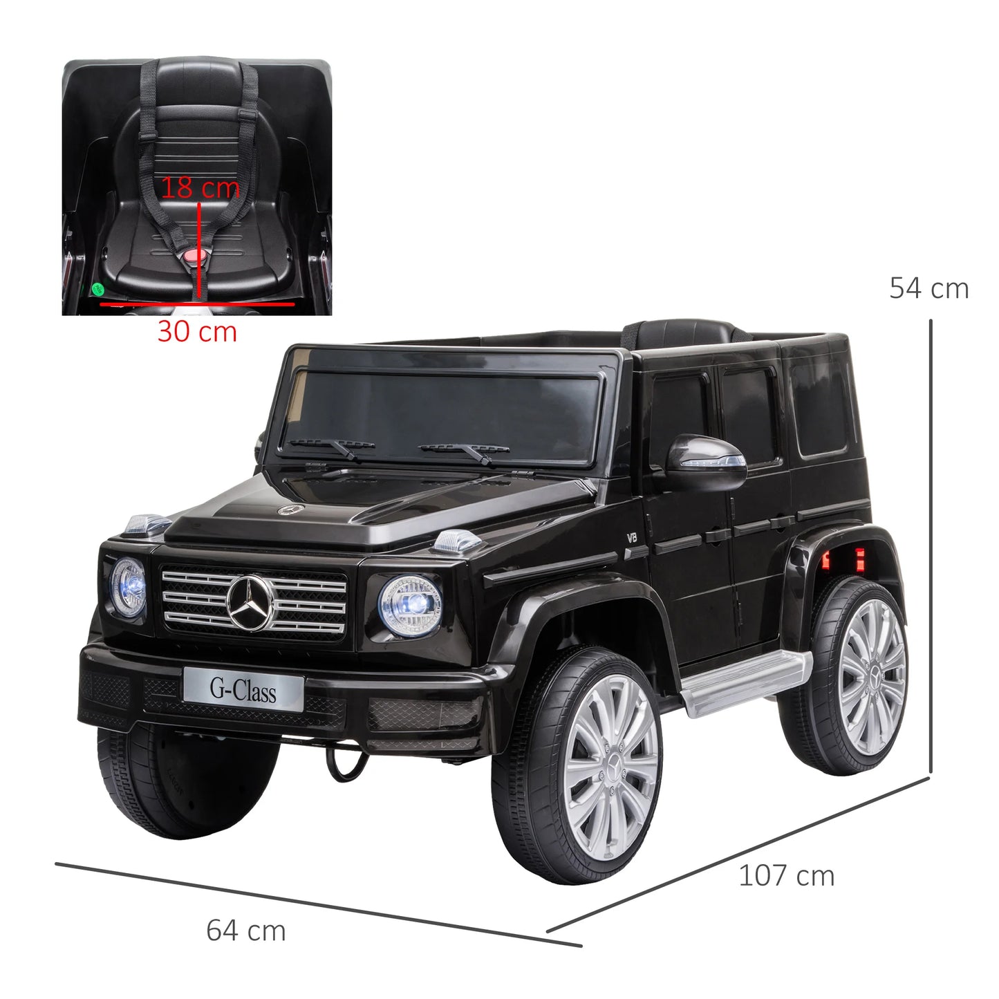 HOMCOM Mercedes Benz G500 12V Kids Electric Ride On Car w/ Remote Control
