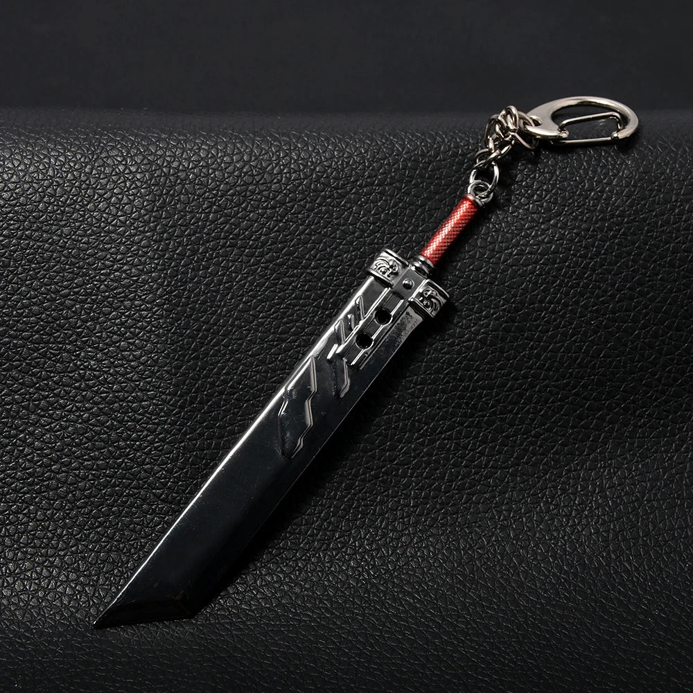 Game Final Fantasy 7 Keychain Cloud Strife Buster Metal Weapon Pendant Key Chain For Cosplay Props Unisex Pendant Jewelry Gift