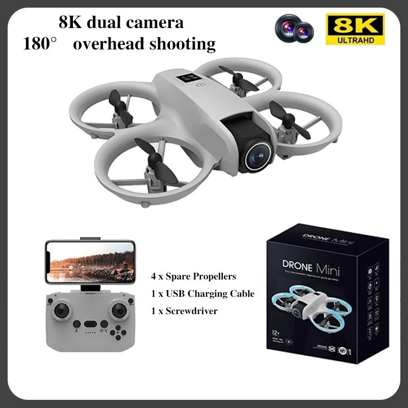 NEW Drones T3 MINI GPS 8K Professional HD 180° Dual Cameras 5G WIFI Brushless Motors Obstacle Avoidance FPV Quadcopter Toy Gifts
