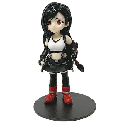 Final Fantasy VII Rebirth Tifa Lockhart Aerith Cloud Zack q-version PVC  Action Figures Model Anime Cartoon Model Toy Gift