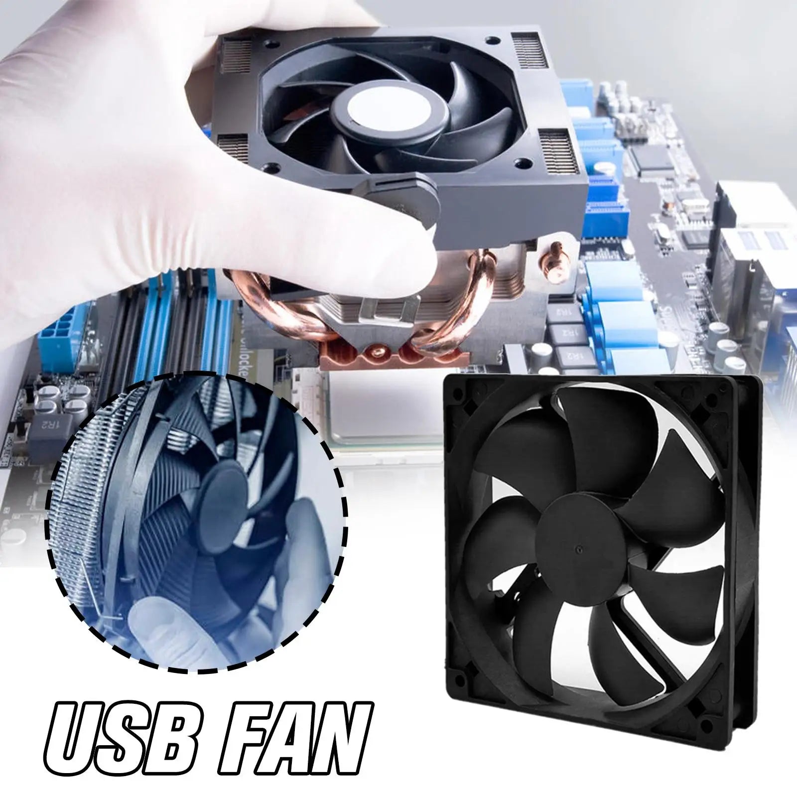 5V Brushless Cooling Fan USB Ventiliator PC Cool Gadgets 2500RPM Cooler Oil-impregnated PBT CPU Radiator USB Fan PC USB Gadgets