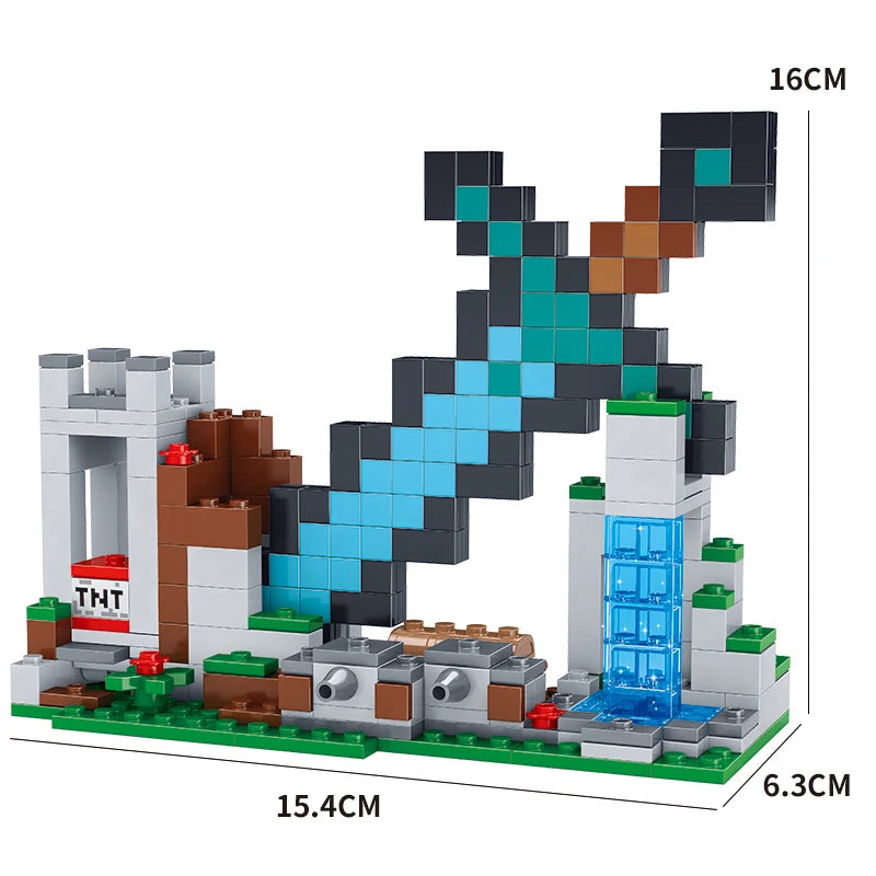 1089pcs My World Building Blocks Set Mechanism Mountain Cave Kids Interactive STEM Educational Toy Creative Gifts for Boys Girls