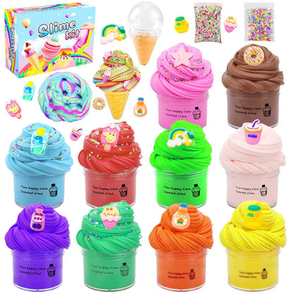 50ml Butter Slime Kit Fake Candy Scented Slime Fluffy Party Antistress Toys For Kids Boys Girls Birthday Gift