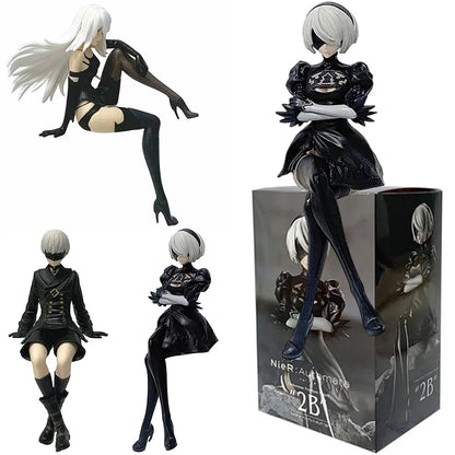 15Cm Anime Original SEGA Nier:Automata Ver1.1A 2B Yorha No. 2 Type B Premium Chokonose Figure PVC Model Collectible Toys