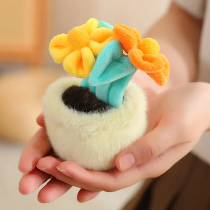 Cartoon Cute Hot Sale Cake Plush Doll Pendant Succulent Flower Tulip Plant Potted Plush Toy Home Decoration Gift For Children