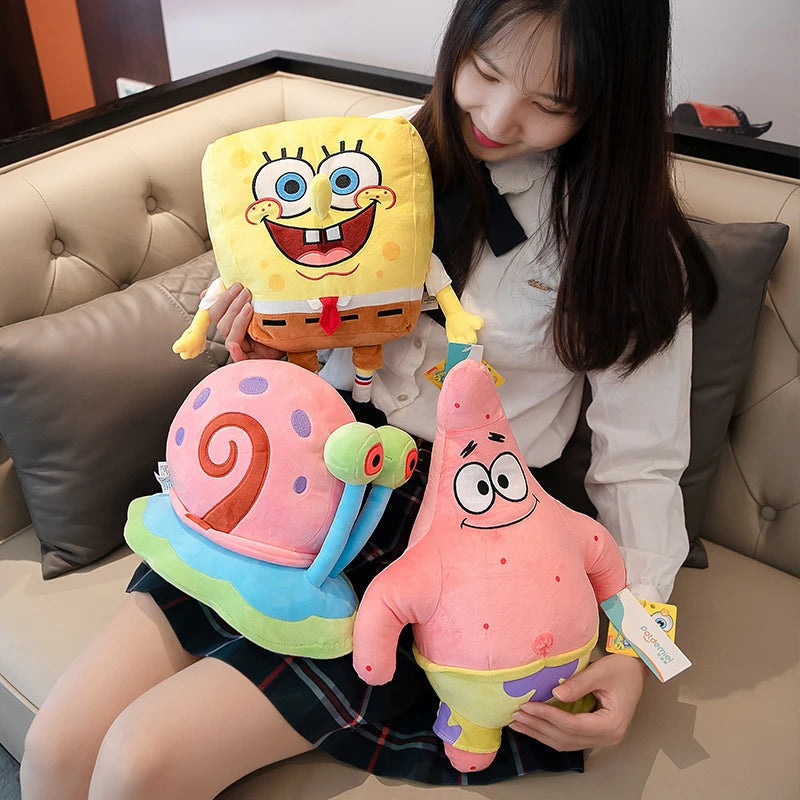 Anime Spongebob Squarepants Patrick Star Squidward Eugene H. Krabs Gary Kawaii Stuffed Plush Toys keychain Birthday Gift For Kid